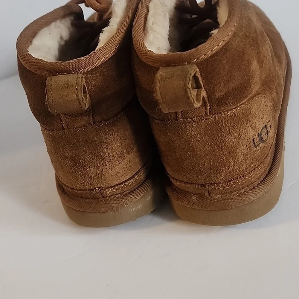 UGG Brown Suede Ankle Boots For Kids